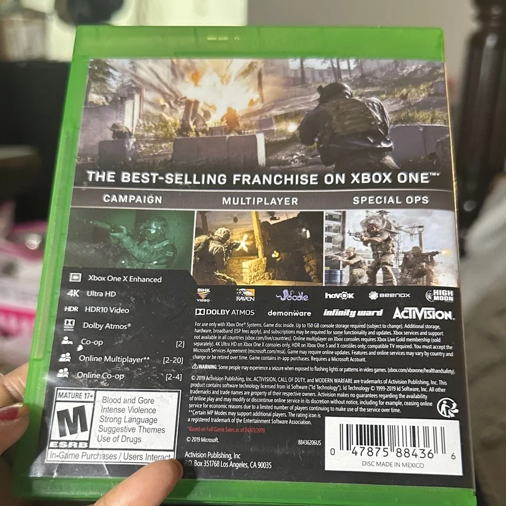 Microsoft Xbox One Game Disc - Black & Green Rust Console Edition Artwork/used